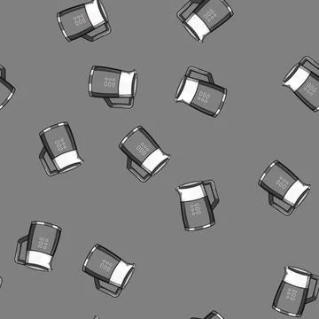 Seamless pattern shutoff kettle electric cartoon vector Stock Illustration