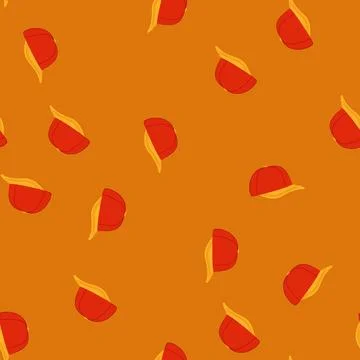 Seamless pattern side baseball cap cartoon vector Stock Illustration
