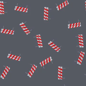 Seamless pattern side guard rails cartoon vector 스톡 일러스트