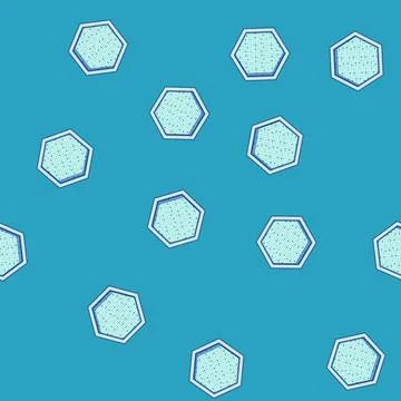 Seamless pattern side top view pool cartoon vector Stock Illustration