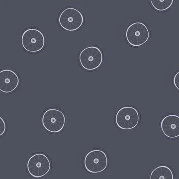 Seamless pattern side wheel bike cartoon vector イラスト素材
