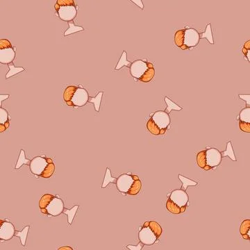 Seamless pattern sidepfringe hairstyles for kid boy cartoon vector Stock Illustration