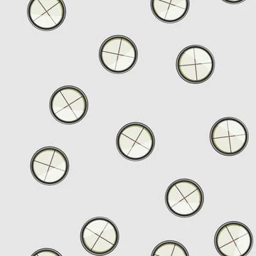 Seamless pattern sight scope sniper cartoon vector Illustrazione stock