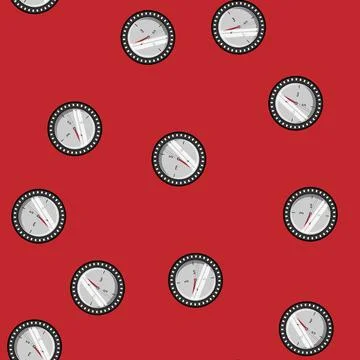 Seamless pattern sign compass cartoon vector 스톡 일러스트