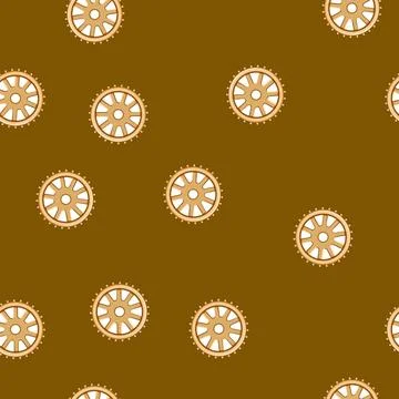 Seamless pattern sign gear cartoon vector Stock Illustration
