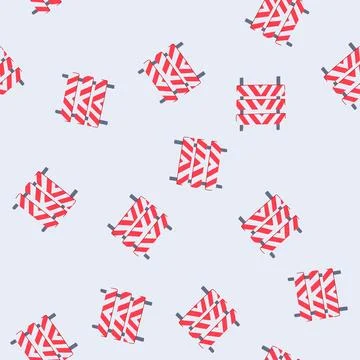 Seamless pattern sign road barrier cartoon vector イラスト素材