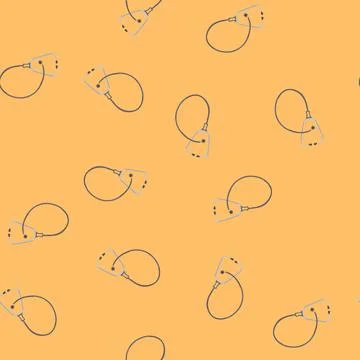 Seamless pattern sign stethoscope cartoon vector Illustrazione stock