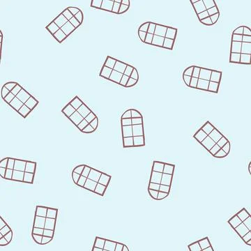 Seamless pattern sign window frame cartoon vector 스톡 일러스트