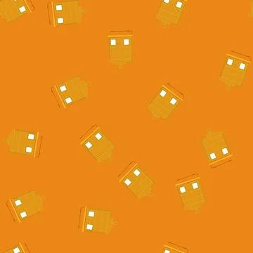 Seamless pattern silhouette bird cage cartoon vector Stock Illustration