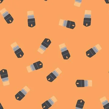 Seamless pattern silhouette brush paint tool cartoon vector Stock Illustration