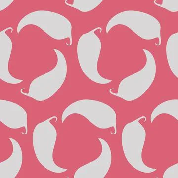 Seamless pattern, silhouette of chili pepper on a pink background, illustrati Stock Illustration