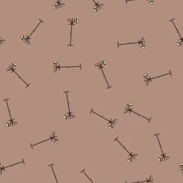 Seamless pattern silhouette hat stand cartoon vector イラスト素材