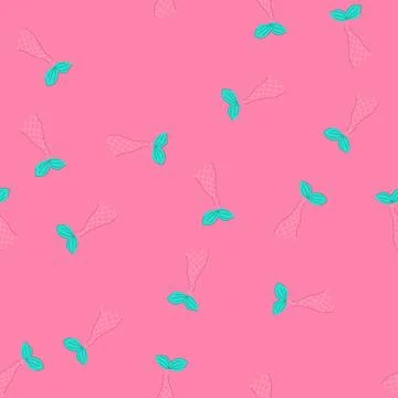 Seamless pattern silhouette mermaid tail cartoon vector Illustrazione stock