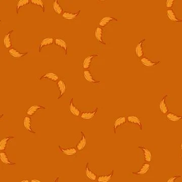 Seamless pattern silhouette moustaches cartoon vector Stock Illustration