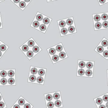 Seamless pattern silhouette shooting target cartoon vector Stock Illustration