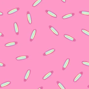 Seamless pattern silhouette surfboard cartoon vector Stockillustratie