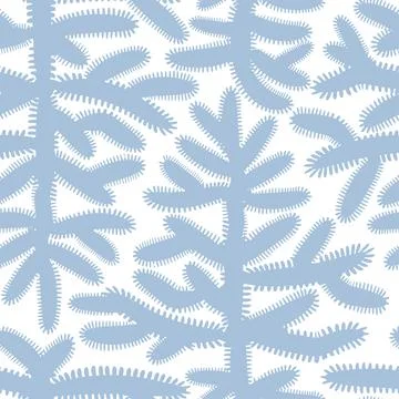 Seamless pattern with silhouettes of Christmas trees in snowy winter forest. Stock Illustration