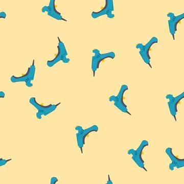 Seamless pattern silicone glue gun cartoon vector 库存插图