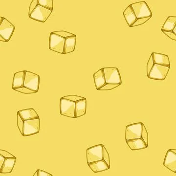 Seamless pattern silicone ice cubes reusable cartoon vector Stock Illustration