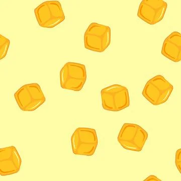 Seamless pattern silicone ice cubes reusable cartoon vector Illustrazione stock