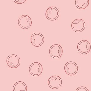 Seamless pattern silicone teething ring cartoon vector Stock Illustration