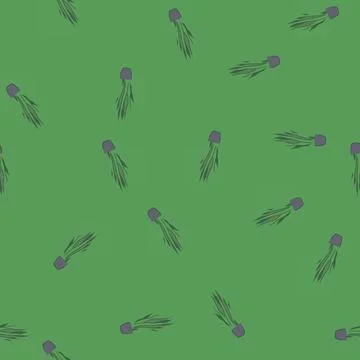 Seamless pattern silk artificial plant cartoon vector Illustrazione stock