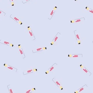 Seamless pattern silk hair serum cartoon vector Stock Illustration