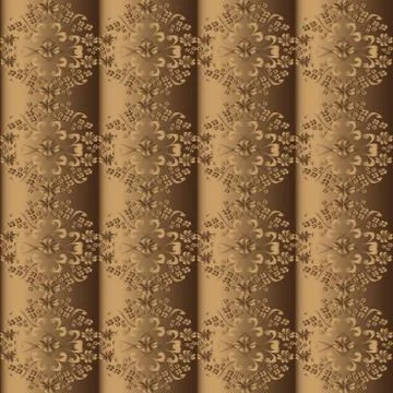 Seamless pattern on silk Stock Illustration