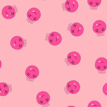 Seamless pattern silly comic face cartoon vector Stock Illustration