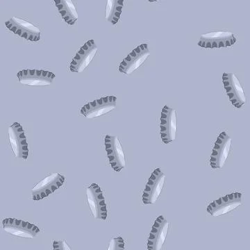 Seamless pattern silver bottle cap closing beverage drink container Stock Illustration
