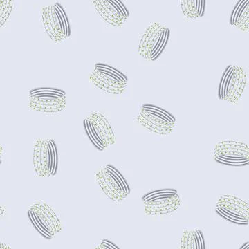 Seamless pattern silver bracelet churi indian cartoon vector Illustrazione stock
