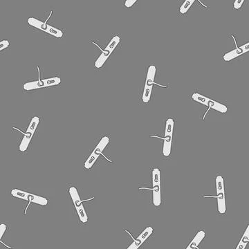 Seamless pattern Silver door handle featuring a modern design Illustration