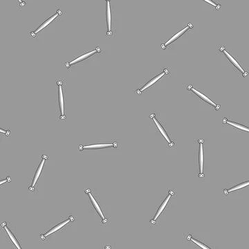 Seamless pattern Silver drawer handle for cabinet furniture design Illustration