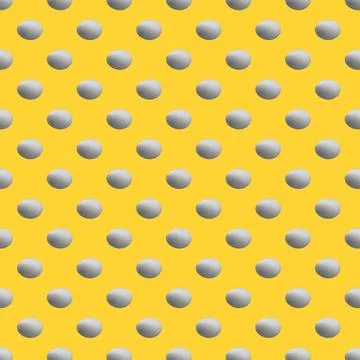 Seamless Pattern of Silver Egg on Tuscan Sun Yellow Background Foto stock