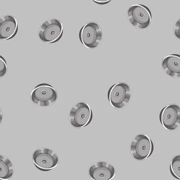 Seamless pattern silver metal sink cartoon vector Stock Illustration