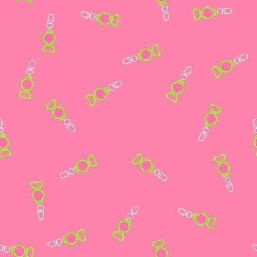 Seamless pattern silver ring keychain cartoon vector Illustrazione stock