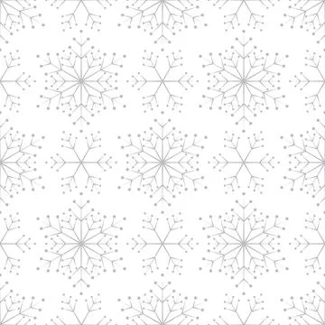 Seamless pattern with silver snowflakes Stock Illustration