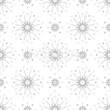 Seamless pattern with silver snowflakes 스톡 일러스트