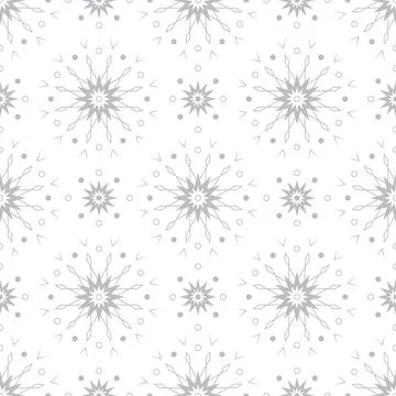 Seamless pattern with silver snowflakes Illustrazione stock