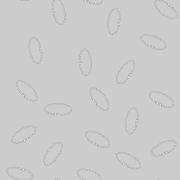 Seamless pattern Silver twisted chain bracelet with lobster clasp Stock Illustration