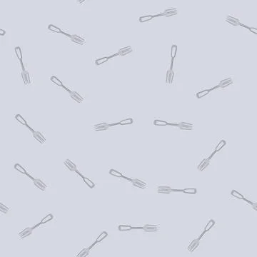 Seamless pattern silverware fork cartoon vector Stock Illustration