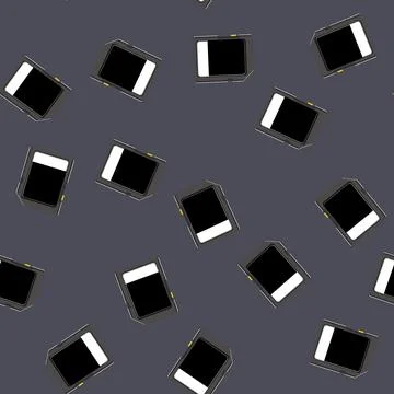 Seamless pattern sim memory card cartoon vector Illustrazione stock