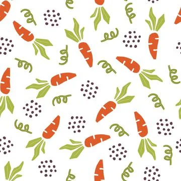 Seamless pattern of simple carrot Stock Illustration