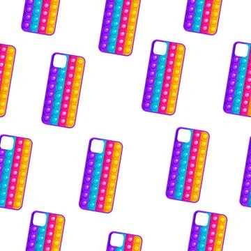 Seamless pattern. Simple dimple, pop it. Illustration on a white background. Stock Illustration