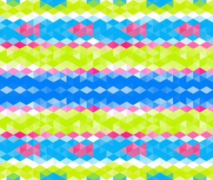 Seamless pattern with simple fishes. Triangular style Illustrazione stock