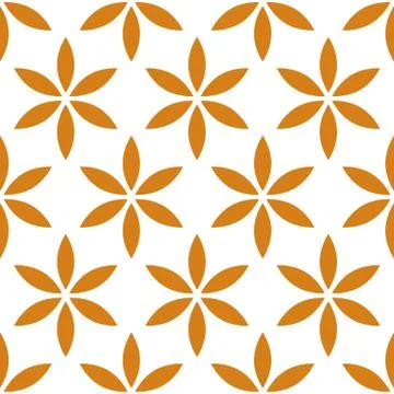 Seamless pattern with simple floral, flower motif Stock Illustration