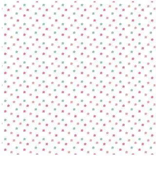 Seamless pattern of simple flowers and plant elements. Vector illustration in Illustrazione stock