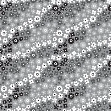 Seamless pattern with simple flowers Stock Illustration