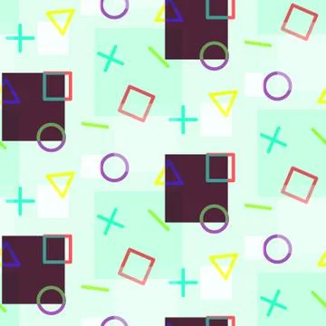 Seamless pattern with simple geometric elements 스톡 일러스트