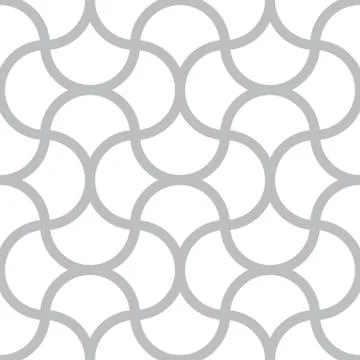 Seamless pattern - simple geometric lines on white square background Illustrazione stock
